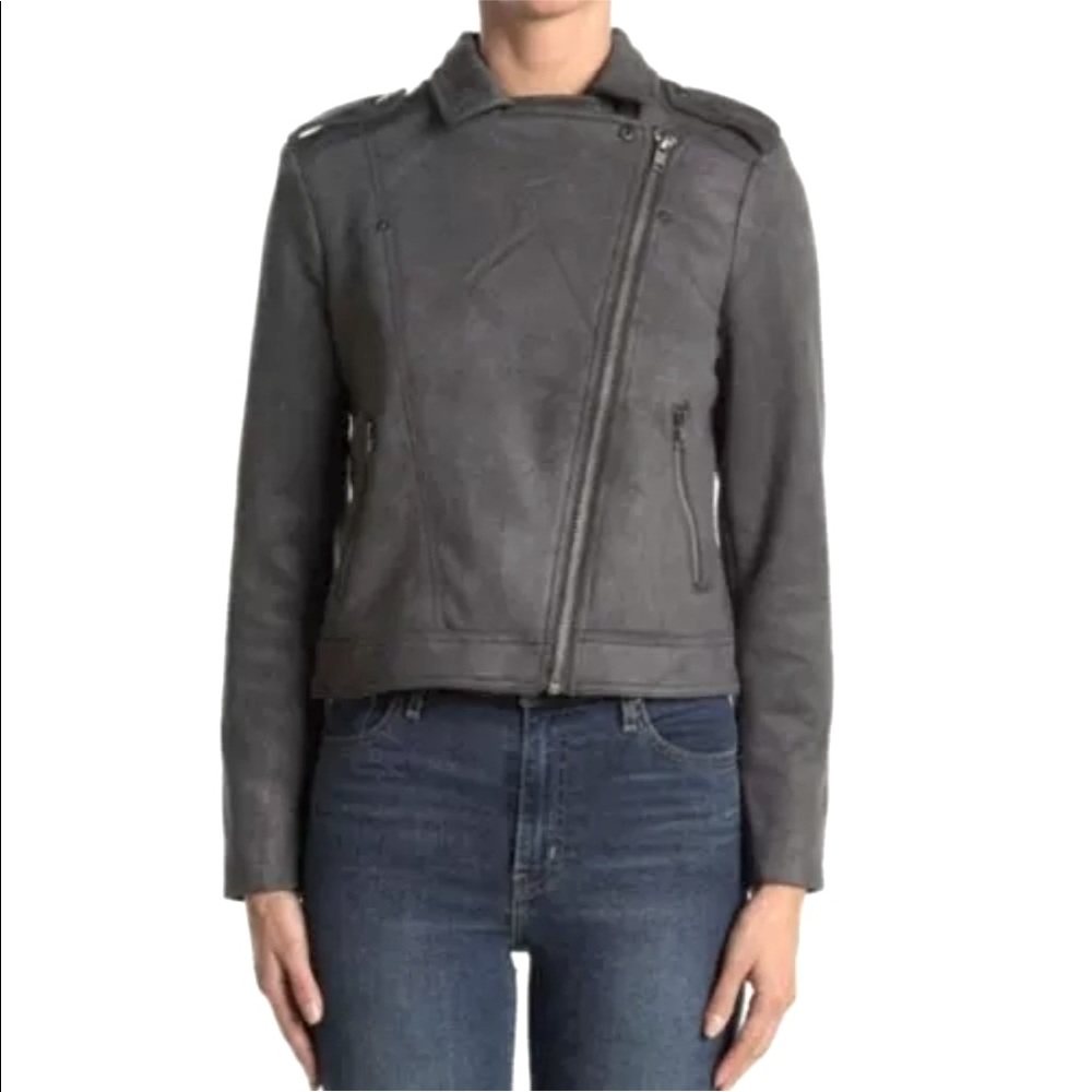 NWT Philosophy Faux Suede Moto Jacket Size L - Picture 9 of 9